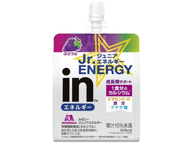 森永 ｉｎゼリージュニアエネルギーぶどう１８０ｇ 【新商品 3/24 発売】 □お取り寄せ品 【購入入数３６個】