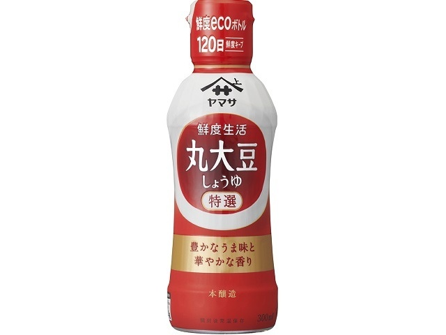 ヤマサ 鮮度生活 特選丸大豆しょうゆ３００ｍｌ △ 【購入入数１２個】