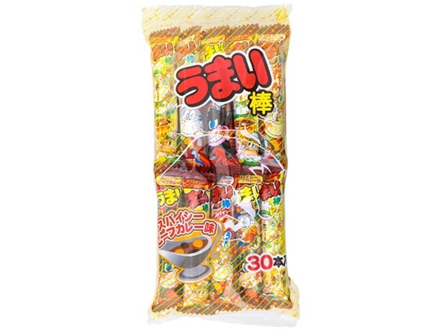 やおきん うまい棒 スパイシービーフカレー味３０本 【数量限定】【最短納品 5/12～】 □お取り寄せ品 【購入入数１個】［入荷までお時間がかかります］