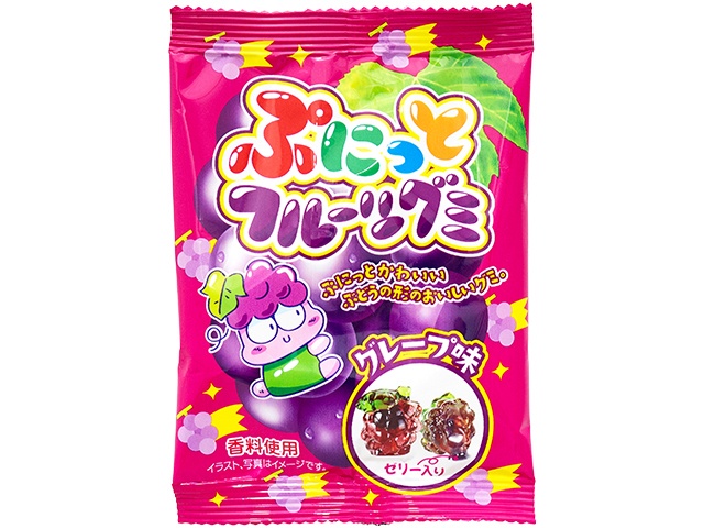やおきん ぷにっとフルーツグミグレープ味 □お取り寄せ品 【購入入数２４個】［入荷までお時間がかかります］