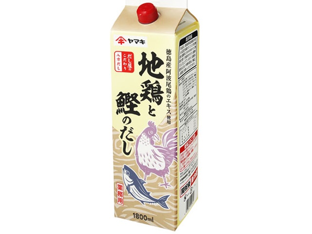 ヤマキ 八方だし地鶏と鰹のだし紙１．８Ｌ業務用 □お取り寄せ品 【購入入数６個】