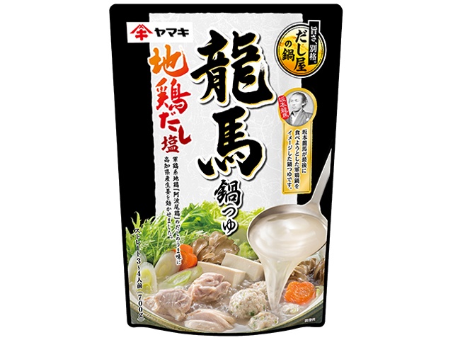 ヤマキ 龍馬鍋つゆ 地鶏だし塩７００ｇ □お取り寄せ品 【購入入数１２個】