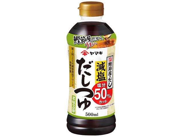 ヤマキ 減塩だしつゆ ５００ｍｌ 【今月の特売 調味料】 □お取り寄せ品 【購入入数２４個】