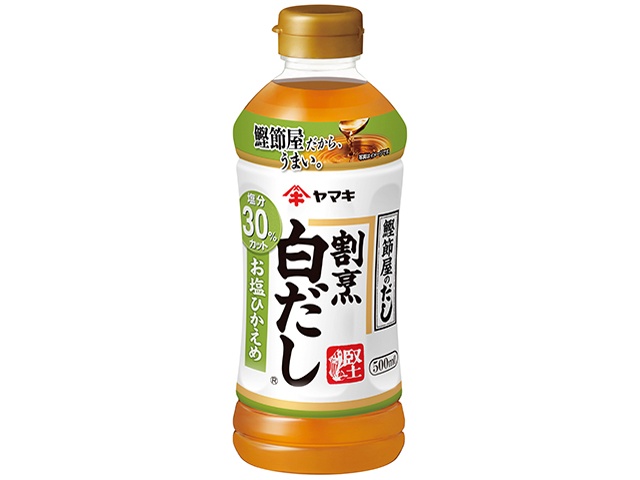 ヤマキ 割烹白だし お塩ひかえめ５００ｍｌ □お取り寄せ品 【購入入数２４個】