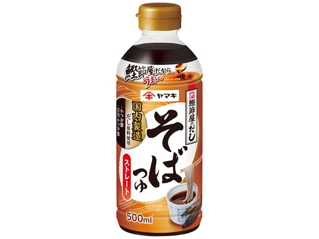 ヤマキ ストレートそばつゆ ５００ｍｌ 【今月の特売 調味料】 □お取り寄せ品 【購入入数２４個】