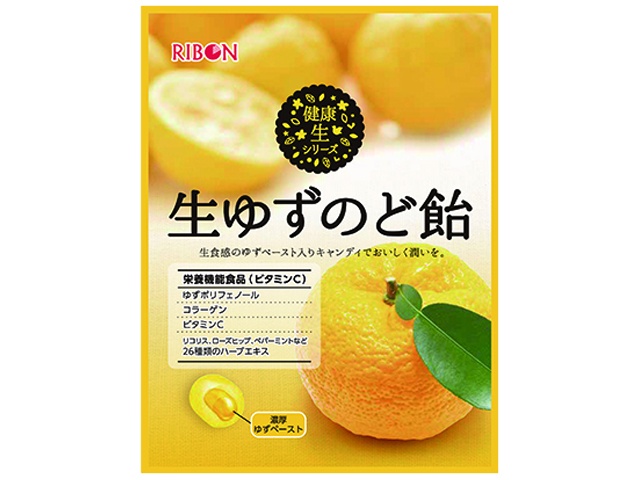 リボン ４８ｇ 生ゆずのど飴 □お取り寄せ品 【購入入数２４個】