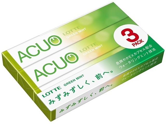 ロッテ ＡＣＵＯグリーンミント３Ｐ □お取り寄せ品 【購入入数１００個】