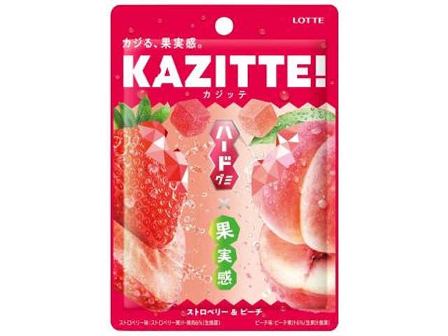 ロッテ カジッテストロベリー＆ピーチ ８０ｇ 【新商品 4/14 発売】 △ 【購入入数１０個】