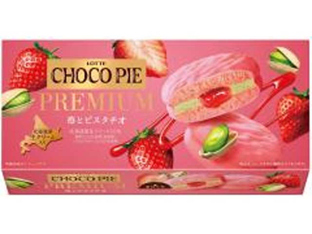 ロッテ チョコパイプレミアム 苺とピスタチオ６個 【新商品 2/3 発売】 □お取り寄せ品 【購入入数２５個】