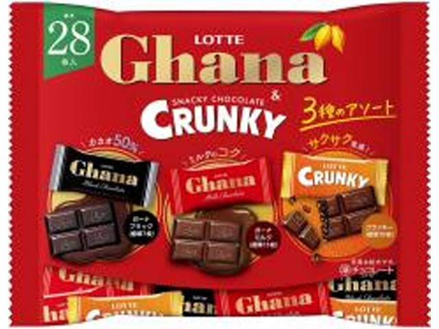 ロッテ ガーナ＆クランキーシェアパック １０５ｇ 【新商品 4/14 発売】 △ 【購入入数２０個】