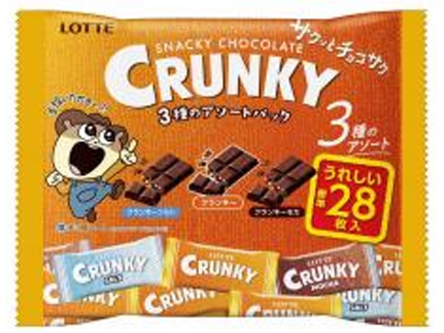 ロッテ クランキー ３種アソートパック９８ｇ 【新商品 4/14 発売】  【購入入数２０個】