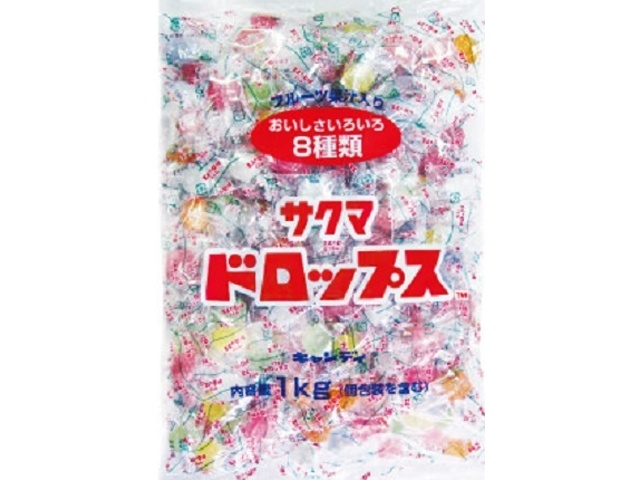 サクマ 袋入りドロップス １ｋｇ 【数量限定】 △ 【購入入数１個】