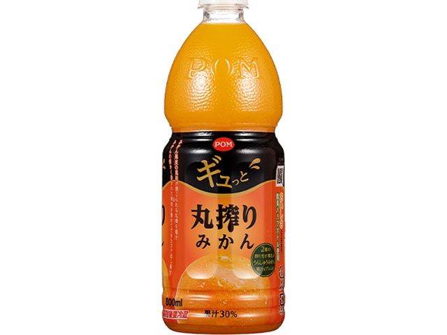 ＰＯＭ ギュっと丸搾りみかん ８００ｍｌ 【今月の特売 飲料水】 △ 【購入入数６個】