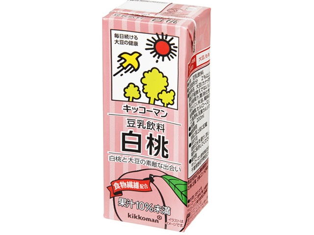 キッコーマン ソイＦ 豆乳飲料白桃 ２００ｍｌ □お取り寄せ品 【購入入数１８個】