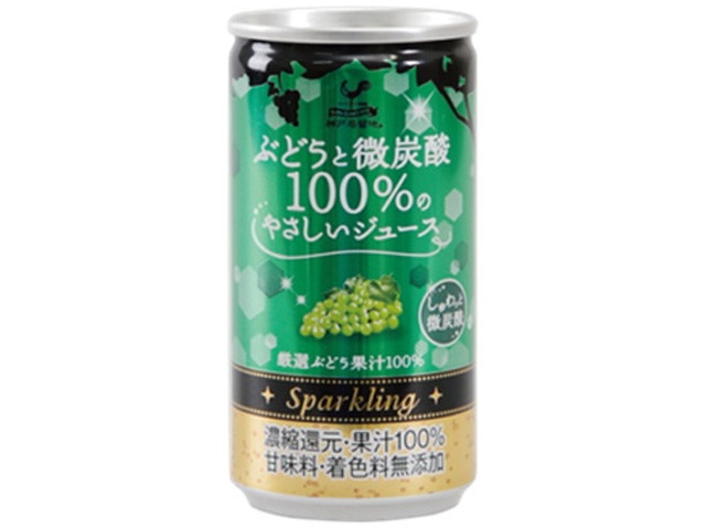 富永 神戸居留地 ぶどうと微炭酸１００％缶１８５ 【新商品 1/23 発売】 △ 【購入入数２０個】