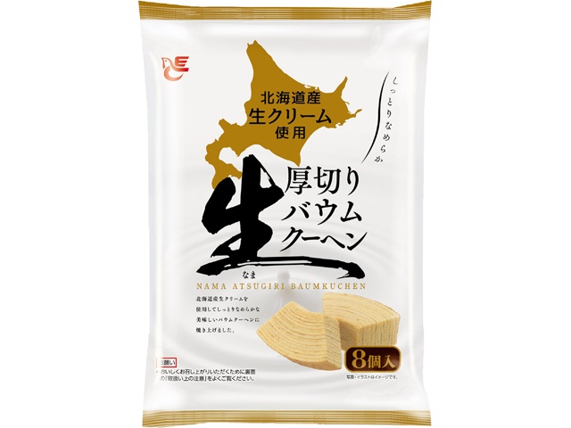 エース 生厚切りバウムクーヘン８個 □お取り寄せ品 【購入入数１２個】［入荷までお時間がかかります］