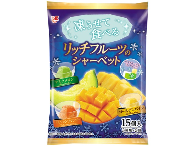 エース 凍らせて食べるリッチフルーツのシャーベット △ 【購入入数１６個】