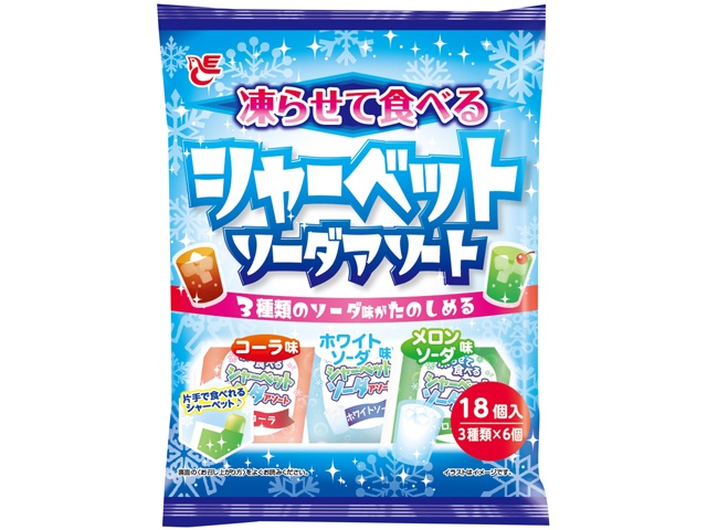 エース 凍らせて食べるシャーベットソーダアソート □お取り寄せ品 【購入入数１６個】［入荷までお時間がかかります］