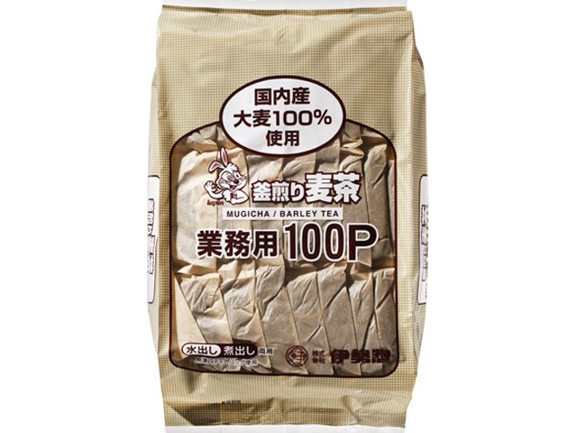 伊勢惣 麦茶 業務用 １０ｇ×１００Ｐ □お取り寄せ品 【購入入数８個】