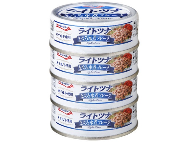 極洋 ライトツナまぐろ水煮フレーク ７０ｇ×４ 【今月の特売 ビン・缶詰】 【購入入数２０個】