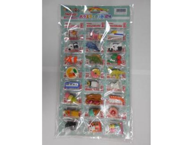 イワコー おもしろ消しゴムバラエティーボード２４ 【数量限定】 □お取り寄せ品 【購入入数２４個】［おもちゃ］