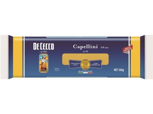 ディ・チェコ ＮＯ．９ カッペリーニ５００ｇ □お取り寄せ品 【購入入数２４個】